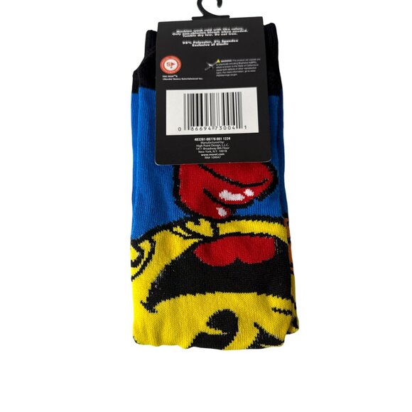 Men’s Blue Retro Arcade Crew Socks 9-13 | Funny Gamer Style - Picture 2 of 3